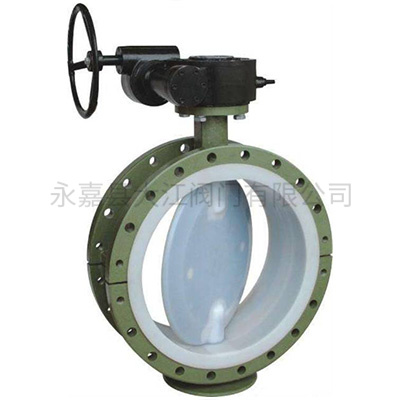 D341F46-16C手動大口徑襯氟蝶閥